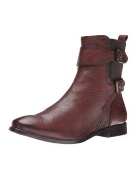 FRYE Women's "Anna" Gore Short Buffalo Leather Boot, 8!